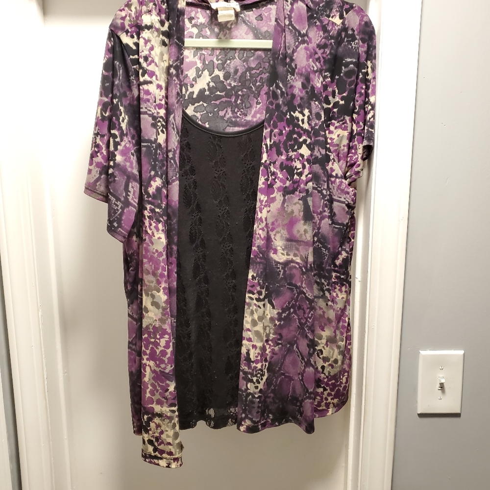 Floral purple top